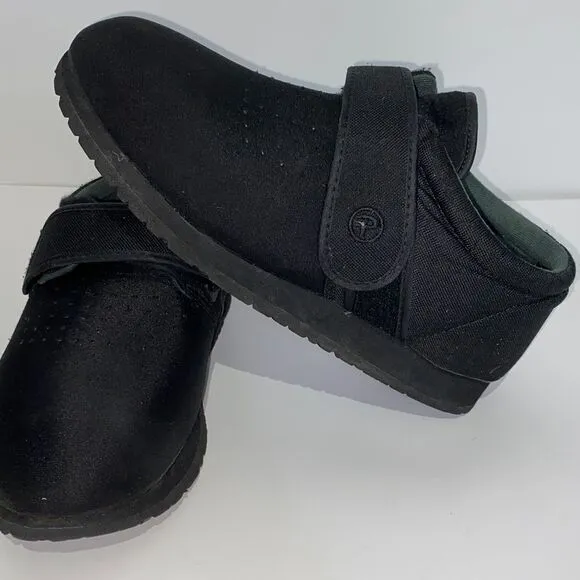 Pedors Unisex Black Classic Stretch Shoes For Swollen Feet Size 10/12