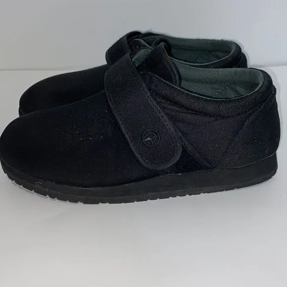Pedors Unisex Black Classic Stretch Shoes For Swollen Feet Size 10/12