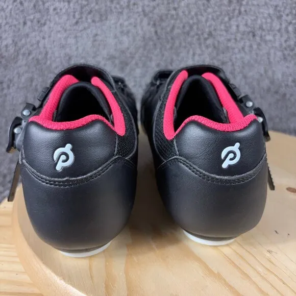 Peleton Indoor Cycling Shoes Size 42 Mens 8.5 Black Red 3 Bolt Bike Sneakers