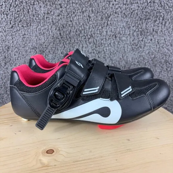 Peleton Indoor Cycling Shoes Size 42 Mens 8.5 Black Red 3 Bolt Bike Sneakers
