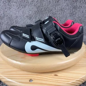 Peleton Indoor Cycling Shoes Size 42 Mens 8.5 Black Red 3 Bolt Bike Sneakers