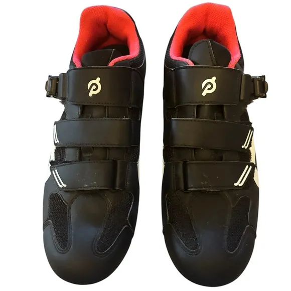 Peloton Black Cycling Shoes with Red Interior Size 44 or US 10 Men’s