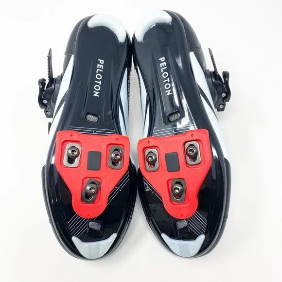 Peloton Black/Red Clip in Cycling Shoes Size EU 37 Adjustable Hook &amp; Loop Straps