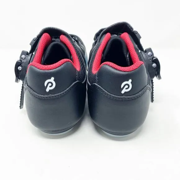 Peloton Black/Red Clip in Cycling Shoes Size EU 37 Adjustable Hook &amp; Loop Straps