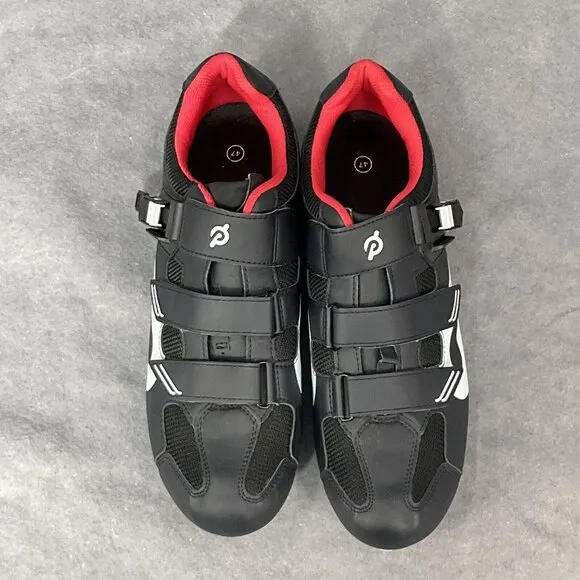 PELOTON Cycling Bike Shoes Size 47 Mens 13 Black Red
