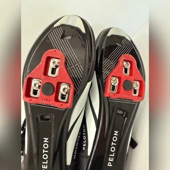 Peloton Cycling Shoes - Black, Red and and White - Size 45