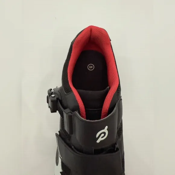 Peloton Cycling Shoes - Black, Red and and White - Size 45