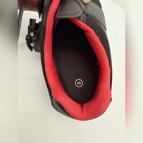 Peloton Cycling Shoes - Black, Red and and White - Size 45