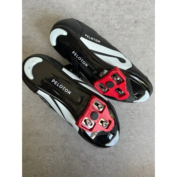 Peloton Cycling Shoes Indoor Exercise Bike Clip In Black Red Sz EU40 US M 7 W 9
