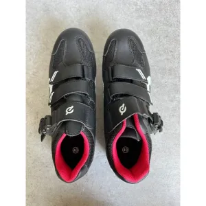 Peloton Cycling Shoes Indoor Exercise Bike Clip In Black Red Sz EU40 US M 7 W 9