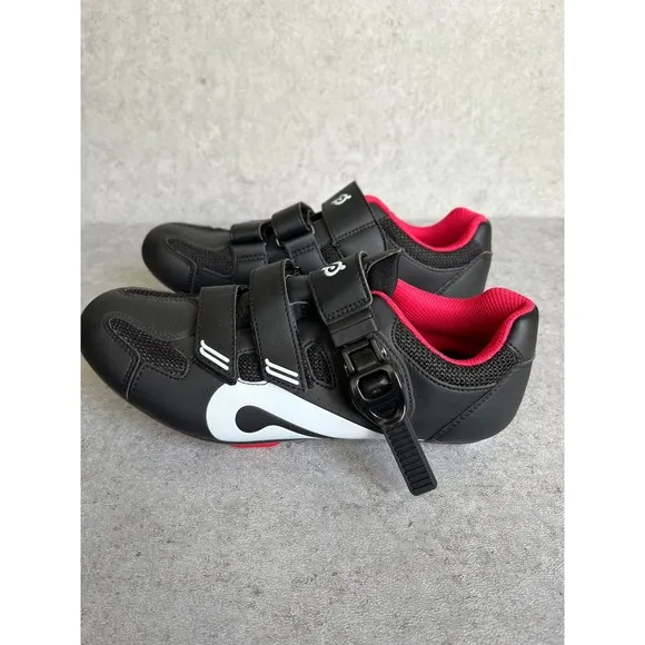Peloton Cycling Shoes Indoor Exercise Bike Clip In Black Red Sz EU40 US M 7 W 9
