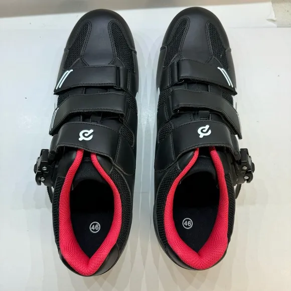 Peloton Cycling Shoes Size EU 46 Black/Red Bike Mens Size 13 US