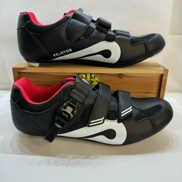 Peloton Cycling Shoes Size EU 46 Black/Red Bike Mens Size 13 US