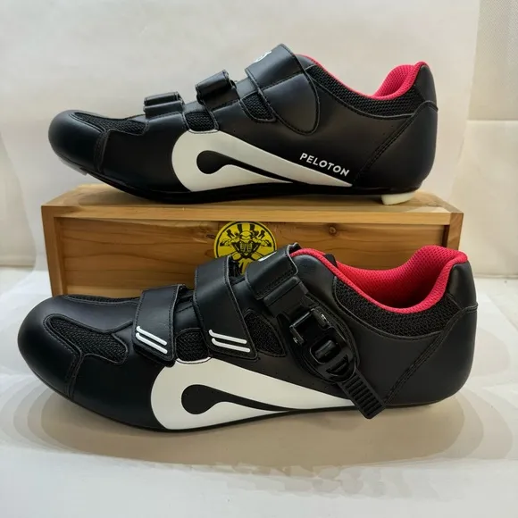 Peloton Cycling Shoes Size EU 46 Black/Red Bike Mens Size 13 US