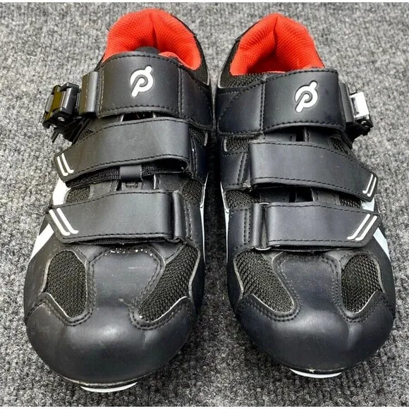 Peloton Mens Road Cycling Shoes EUR Size 40 USA 3-Bolt Delta Cleats Black Bike