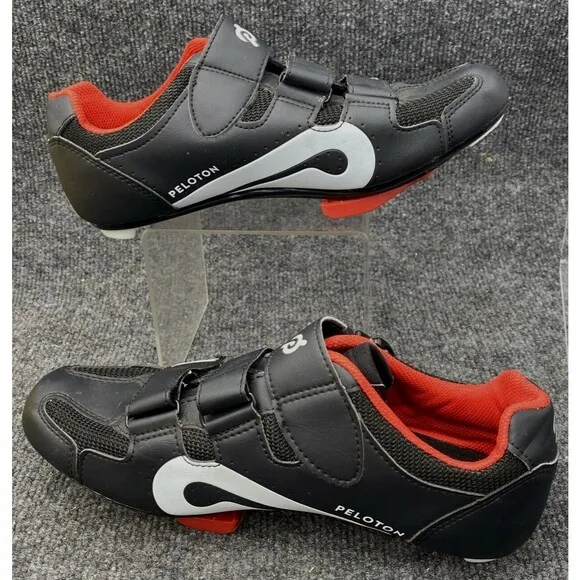 Peloton Mens Road Cycling Shoes EUR Size 40 USA 3-Bolt Delta Cleats Black Bike