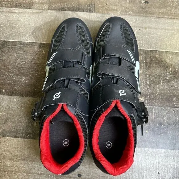 Peloton Men’s Size 45 Indoor Road Cycling Bike Shoes with Cleats Black