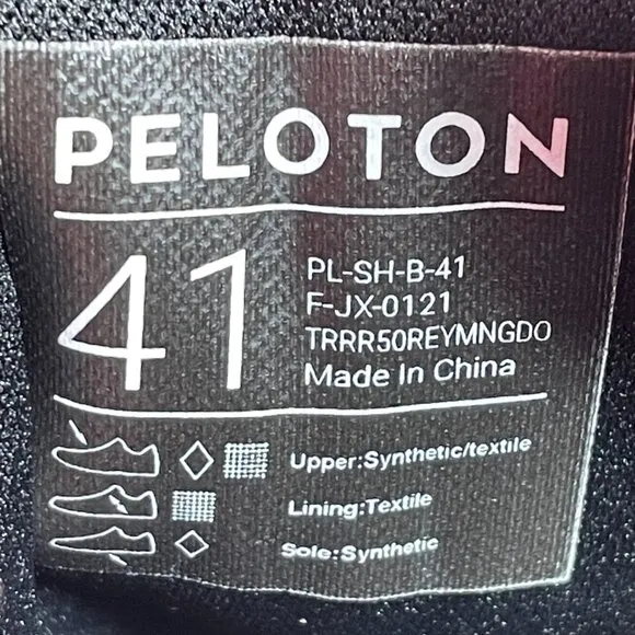 Peloton Mens Size EU 41 Indoor Cycling Shoes Black Training Biking Sneakers
