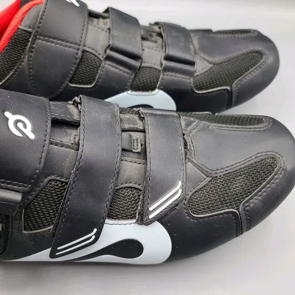 Peloton Men's Size EU 47 US 13 Black Cycling Shoes Black Red