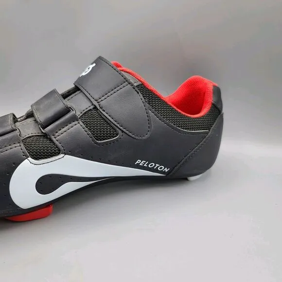 Peloton Men's Size EU 47 US 13 Black Cycling Shoes Black Red