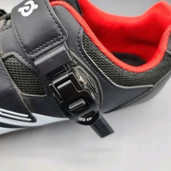 Peloton Men's Size EU 47 US 13 Black Cycling Shoes Black Red