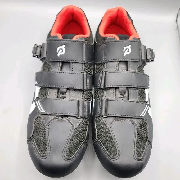 Peloton Men's Size EU 47 US 13 Black Cycling Shoes Black Red