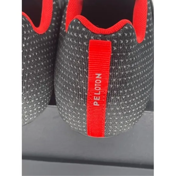 Peloton Shoes Sneakers Men's 7 Black Red No Clips Cycling  New
