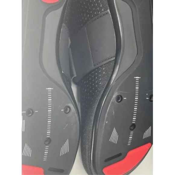 Peloton Shoes Sneakers Men's 7 Black Red No Clips Cycling  New