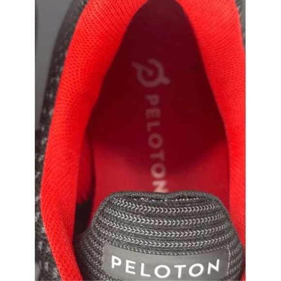 Peloton Shoes Sneakers Men's 7 Black Red No Clips Cycling  New