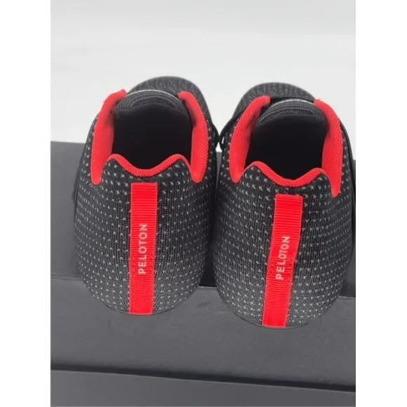 Peloton Shoes Sneakers Men's 7 Black Red No Clips Cycling  New