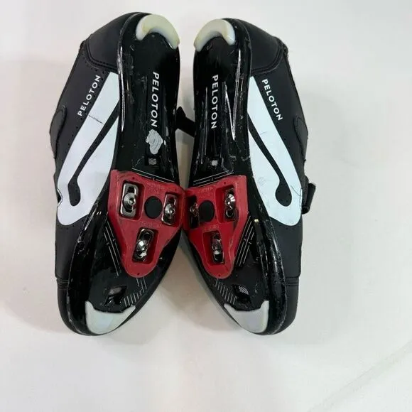 Peloton Shoes women’s Size 9 Black &amp; Red Bike Cycling Cleats Athletic