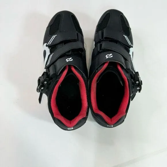 Peloton Shoes women’s Size 9 Black &amp; Red Bike Cycling Cleats Athletic