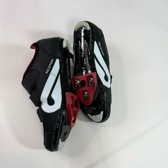 Peloton Shoes women’s Size 9 Black &amp; Red Bike Cycling Cleats Athletic