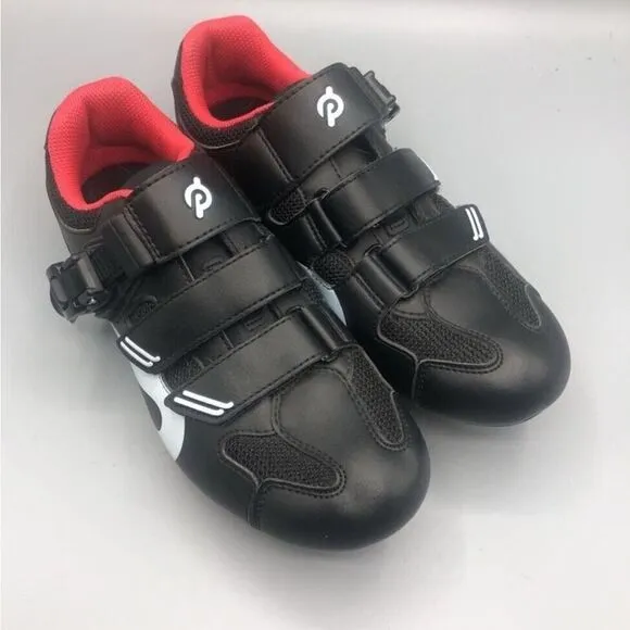 Peloton Shoes 37 Cycling Black White Leather Low Top  in good condition