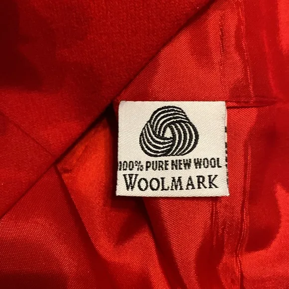 Pendleton Vintage wool red 2 piece suit jacket and skirt jacket size 6 skirt 8
