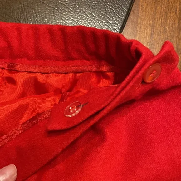 Pendleton Vintage wool red 2 piece suit jacket and skirt jacket size 6 skirt 8