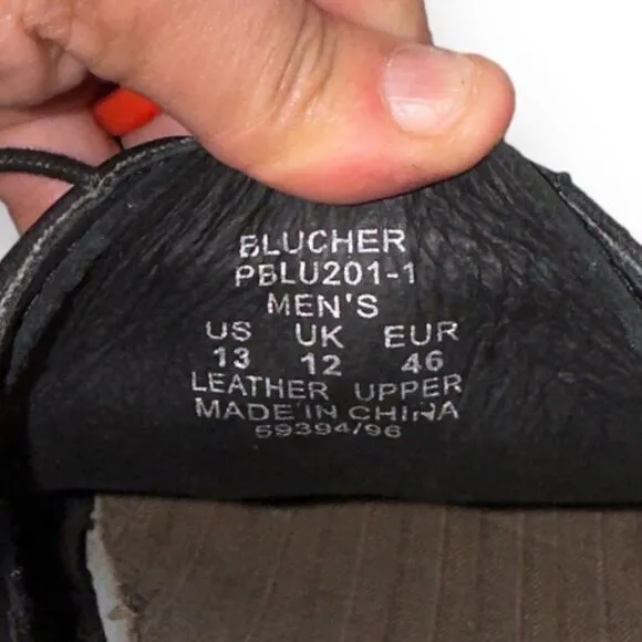 Penguin by Munsingwear Blucher Oxfords Black Leather PBLU201-1 Men's 13