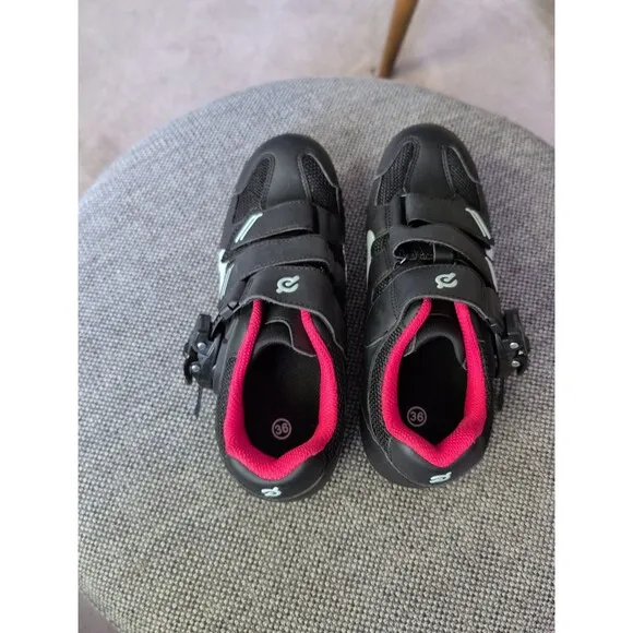 Perfect Peloton cycling bike shoes with look delta cleats EU 36 US women's 5