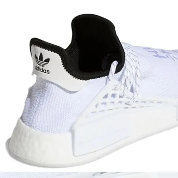 Pharrell Human Adidas Shoes ALL WHITE - Comes with Black Laces and Original Box