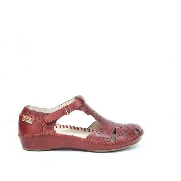 Pikolinos Vallarta Shoes New Women Red Leather Sandal Eu 38