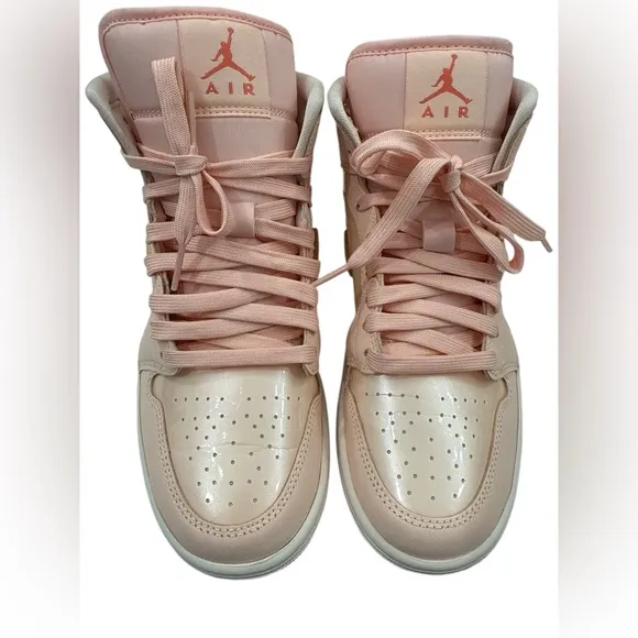 Pink Air Jordan 1 Mid SE Basketball Sneaker Shoes Women 8 EUC