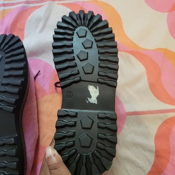 Pink Women's Shoes with Black Chunky Platform Lug Soles