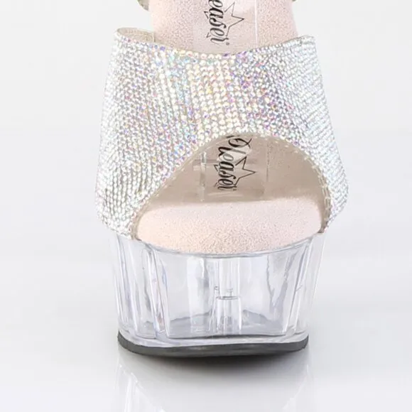 Platform Rhinestone Clear High Heel Shoes