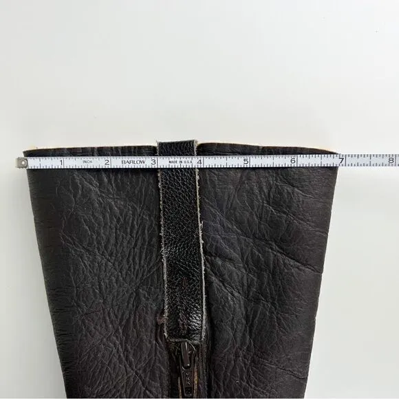 Pollini Way Out Tall Knee High Leather Boot Brown Women's sz IT 38 US sz…