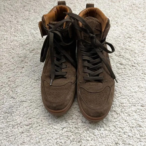 Polo Ralph Lauren CRT High Leather Cow Suede Pony Boots Shoes Mens Size 10