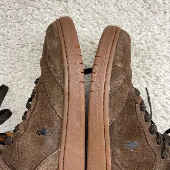 Polo Ralph Lauren CRT High Leather Cow Suede Pony Boots Shoes Mens Size 10
