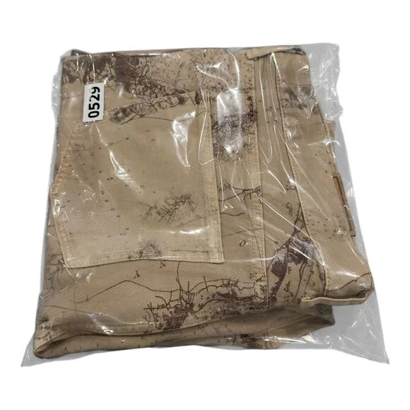 POLO Ralph Lauren The Tompkins Skinny High Rise Ankle Jeans Womens 34x27 Tan Map