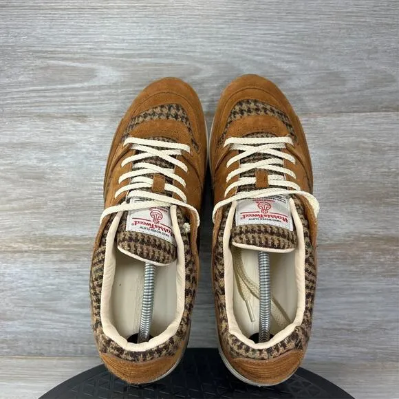 POLO Ralph Lauren X Harris Tweed Men's Trackster 200 Brown Suede Sneaker Size 11