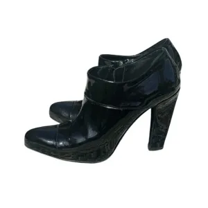 Prada Black Patent Leather High-Heeled Ankle Shoes Womens Size 36- LT3282