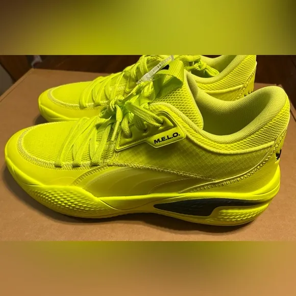 Puma Court Rider 1 LaMelo Ball Basketball Shoes Yellow Men Sz 10.5 - NEW NO BOX